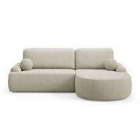 ECKSOFA CLEO mit Schlaffunktion Version Rechte QUELLE 03 - Ecru, Kunststoff (264/172cm) - Lookway