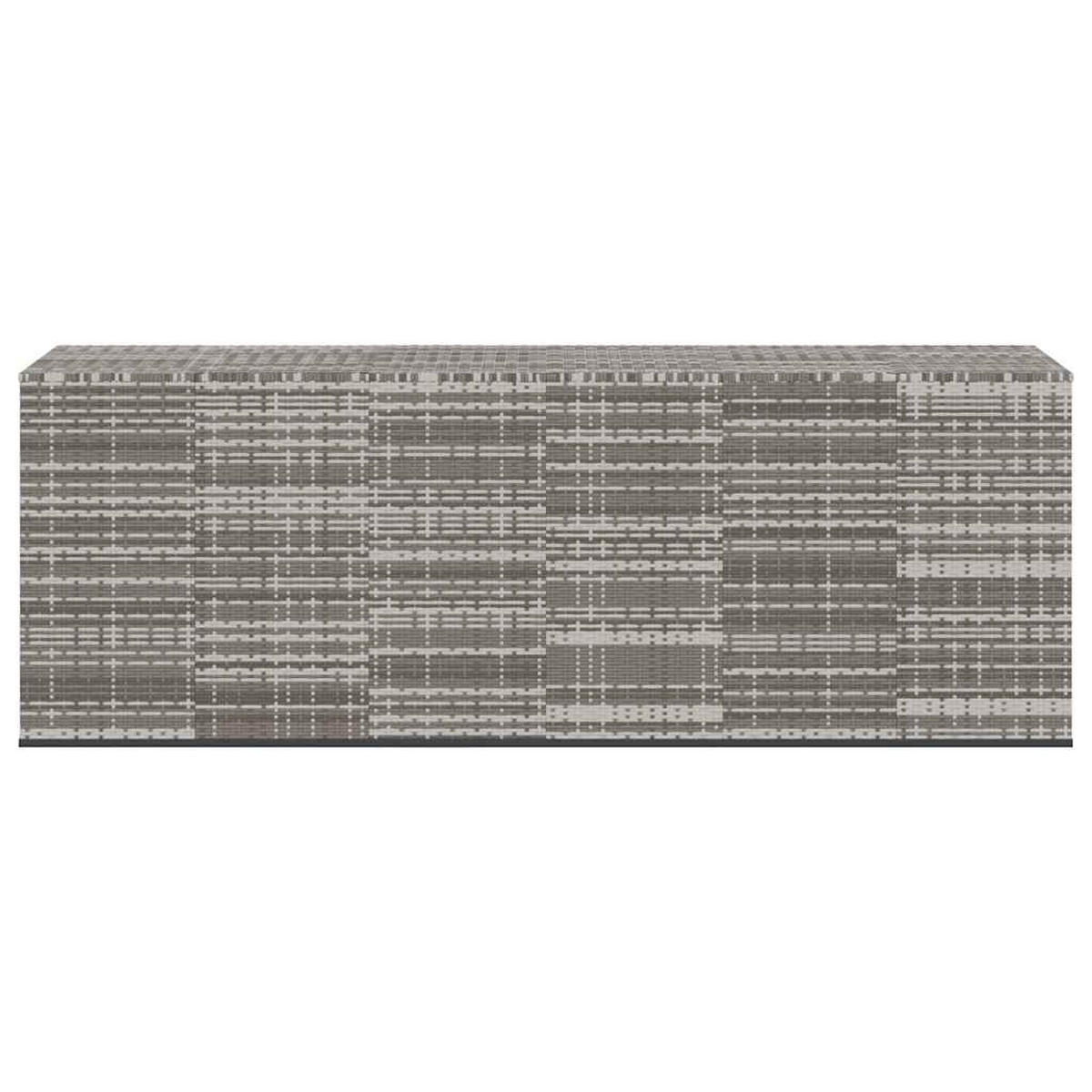 GARTEN-KISSENBOX PE Rattan 291x100,5x104 cm Grau - Grau, Kunststoff (291/104/100.5cm) - furnicato