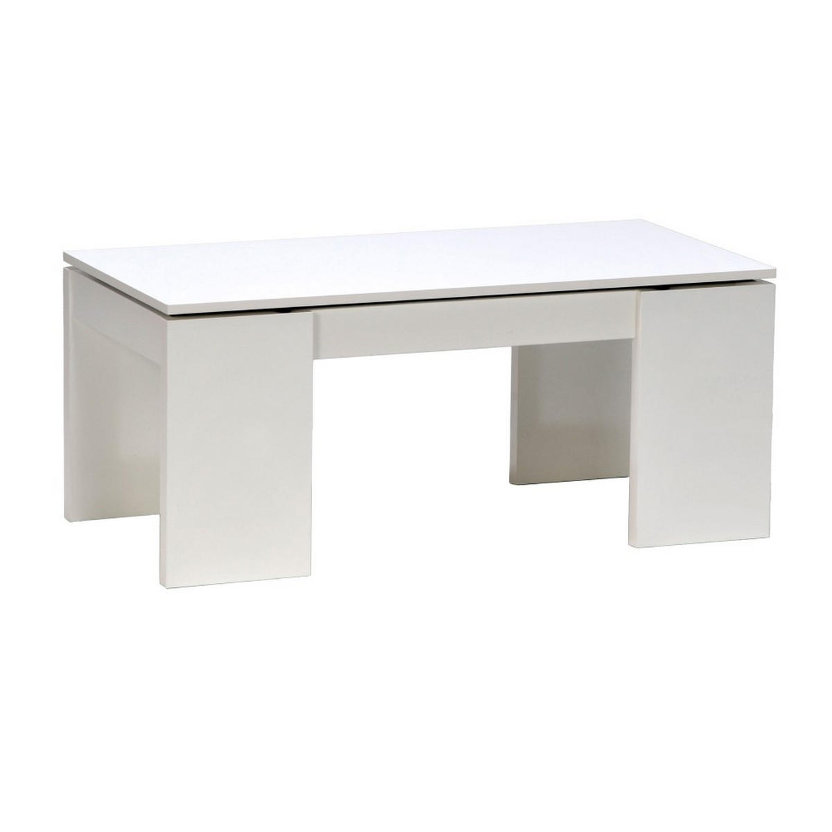 COUCHTISCH Klapptisch NEWTON 100x50cm / Weiß - Weiß, Holzwerkstoff (100/50/43cm) - Weber Industries