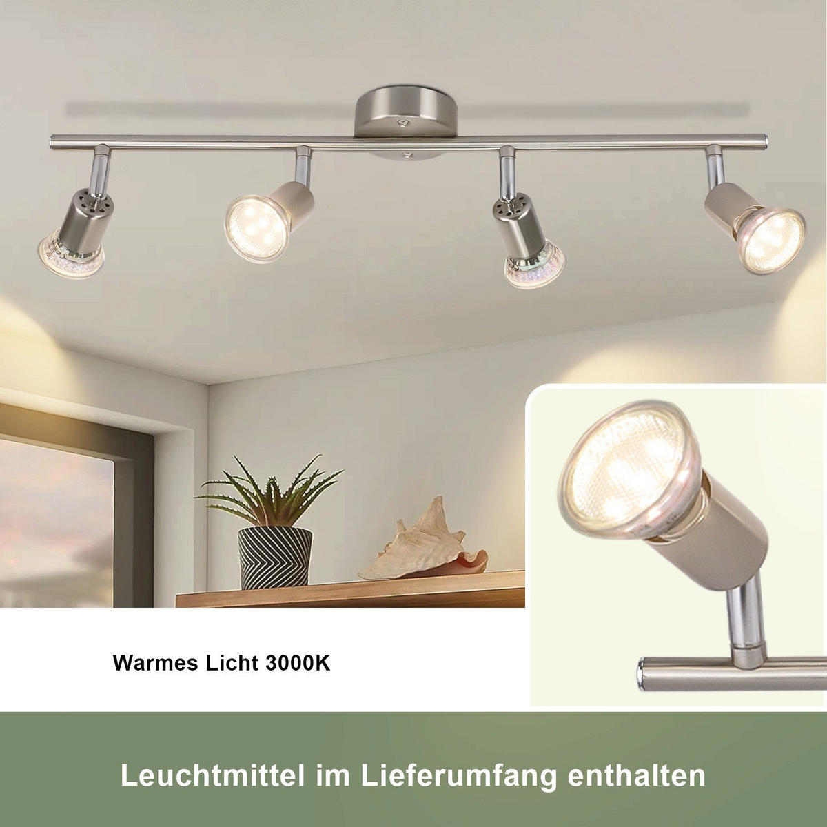 DECKENLEUCHTE Levin 54/15/3.2cm - Silberfarben, Metall (54/15/3.2cm) - Nettlife