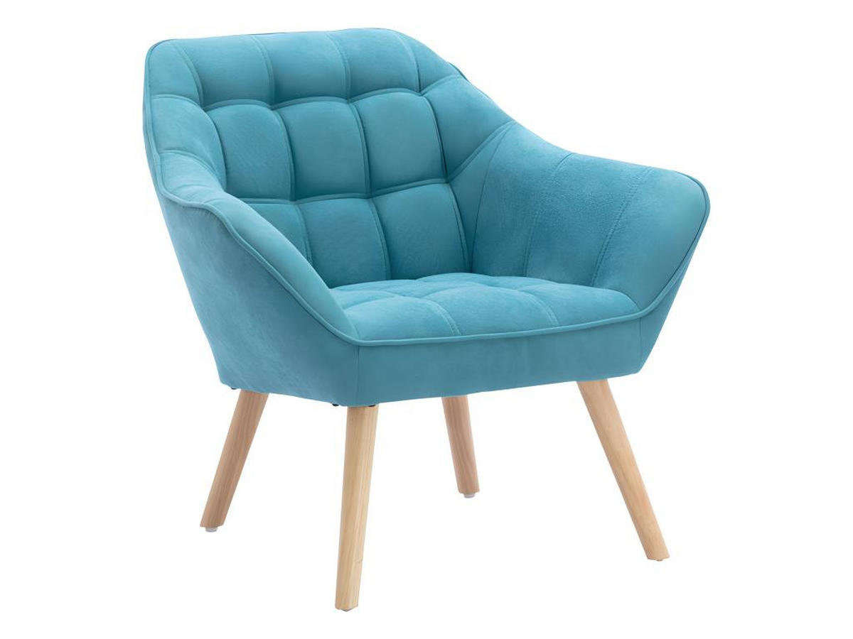 SOFA 2-Sitzer + Sessel - Stoff - Blau - CASERTA - Blau, Textil (73/77/127cm) - Vente-Unique