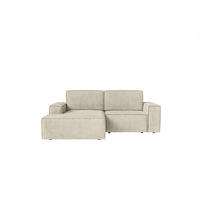 ECKSOFA KOKKO MINI mit Schlaffunktion, Beige - Beige, Textil (240/167cm) - Fedve