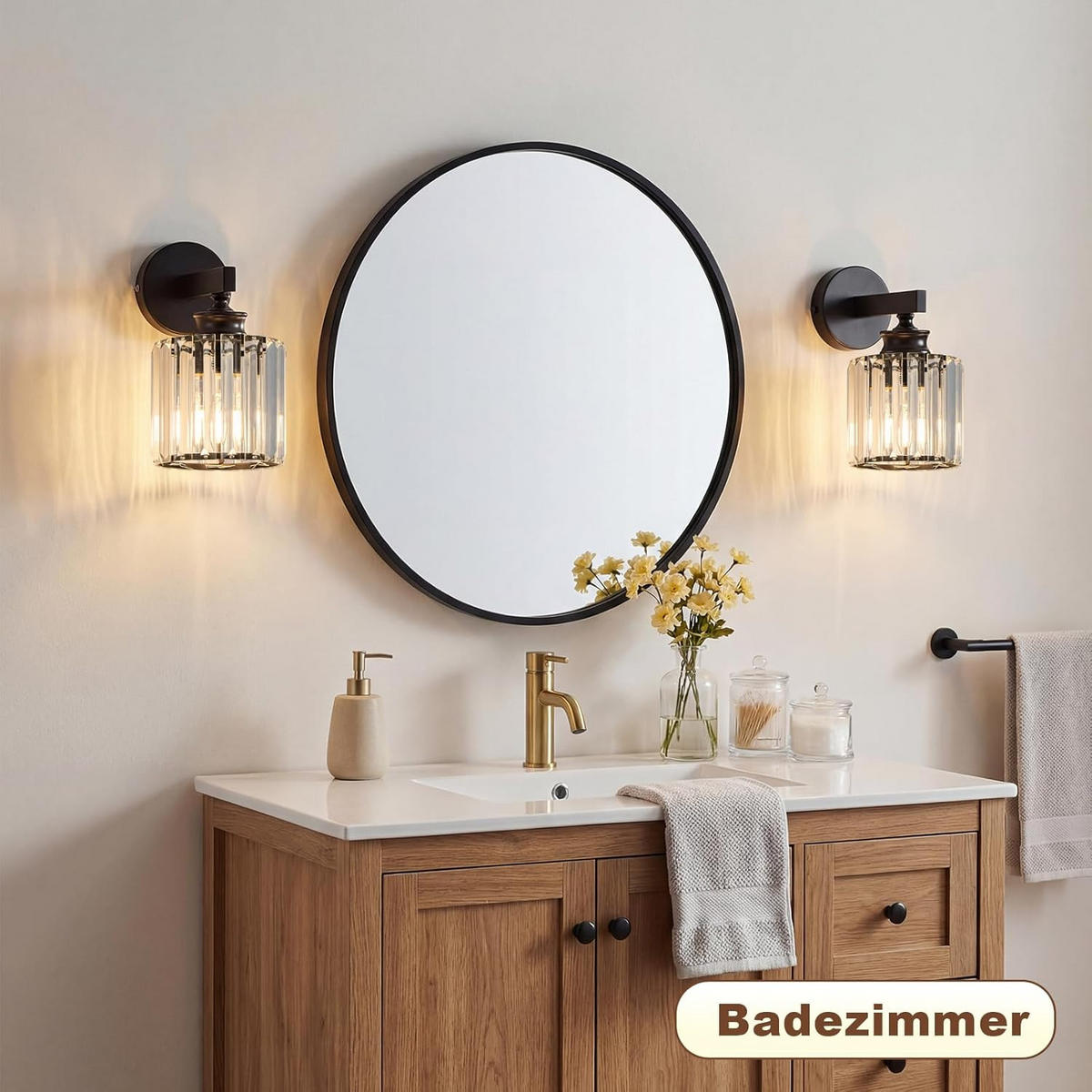 WANDLEUCHTE 19/13.6/23cm - Schwarz, Metall (19/23/13.6cm) - Nettlife