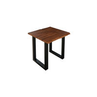 ESSTISCH LAUREN - Nussbaumfarben/Walnussfarben, Holz/Metall (80/80/77cm) - SAM