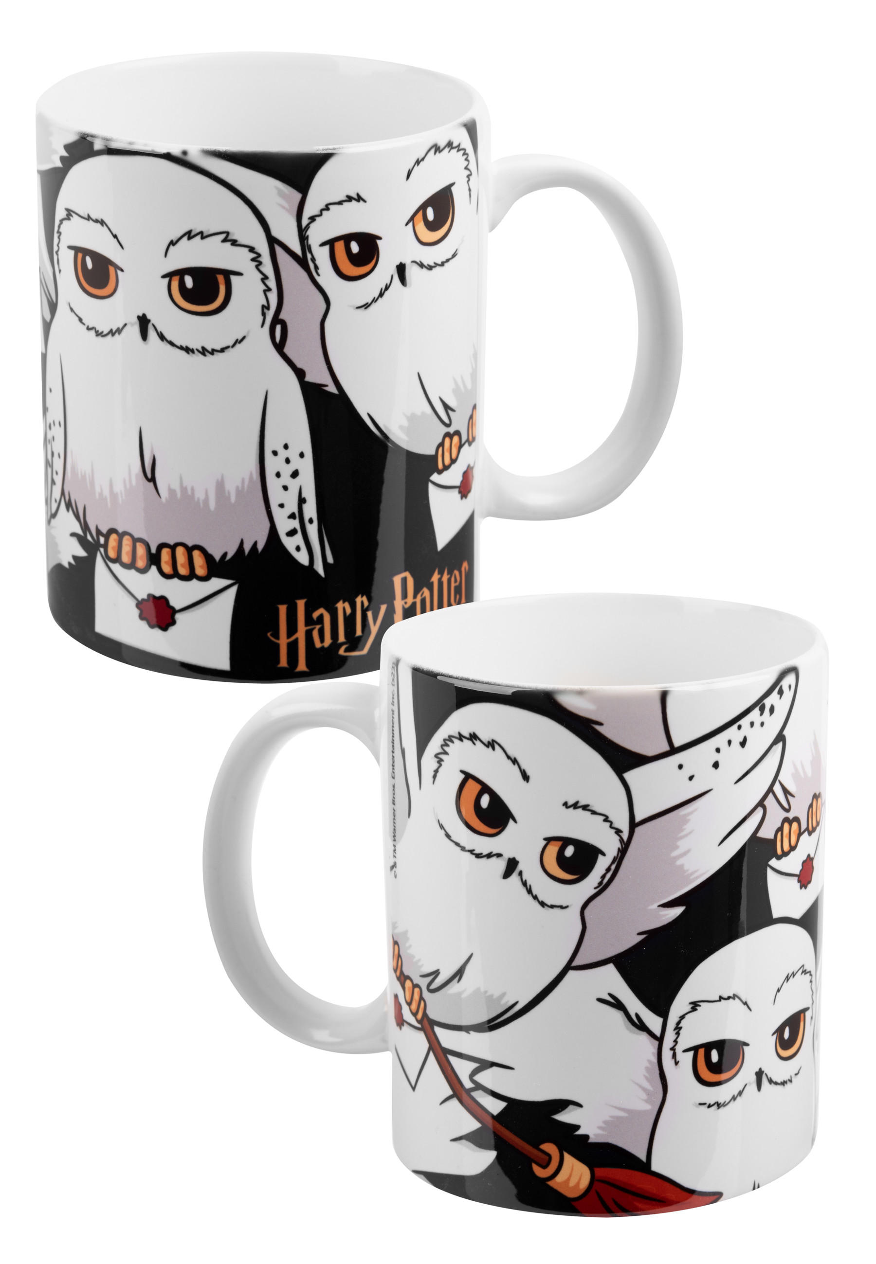 KAFFEEBECHER Harry Potter Hedwig Schwarz/Weiß 320 ml - Multicolor, Keramik (0.32L) - United Labels