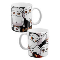 KAFFEEBECHER Harry Potter Hedwig Schwarz/Weiß 320 ml - Multicolor, Keramik (0.32L) - United Labels