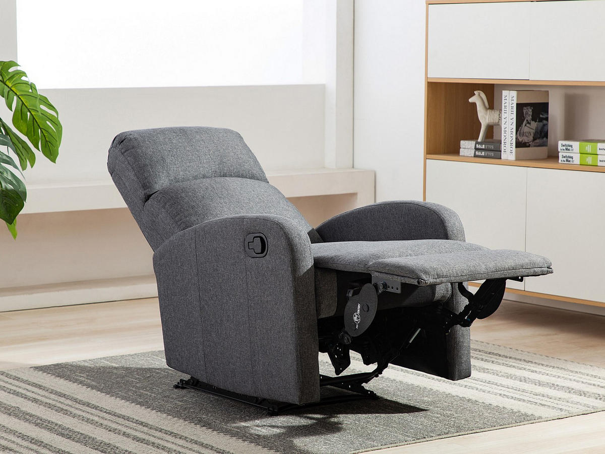 RELAXSESSEL Fernsehsessel - Stoff - Anthrazit - ISAO - Anthrazit, Textil (65/101/91cm) - Vente-Unique