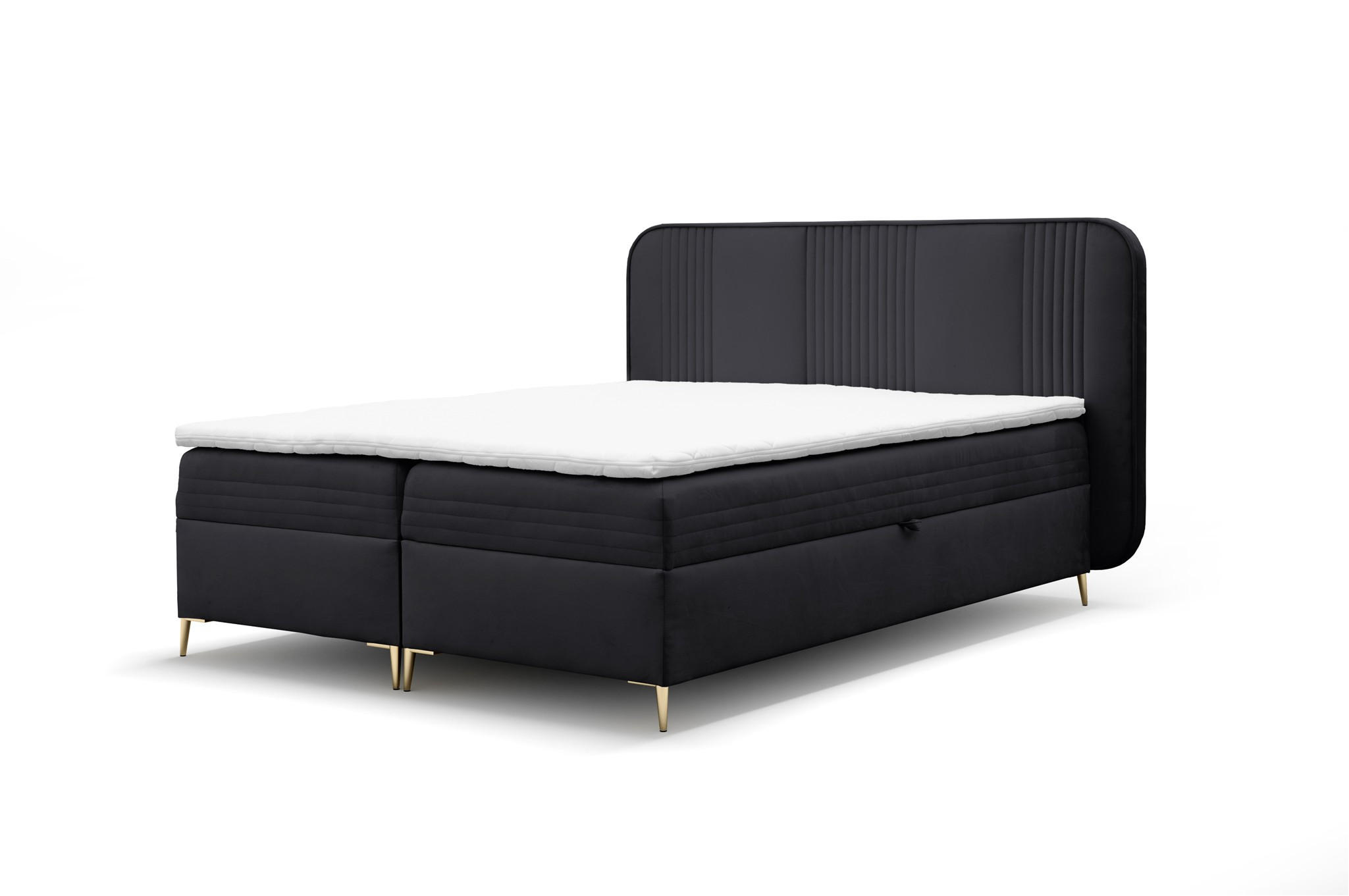 BOXBETT Alize - Schwarz, Holzwerkstoff/Textil (200/200cm) - Fun Möbel