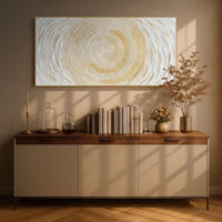 ACRYLBILD HANDGEMALT 100/50 cm - Weiß, Holz/Textil (100/50cm) - KUNSTLOFT