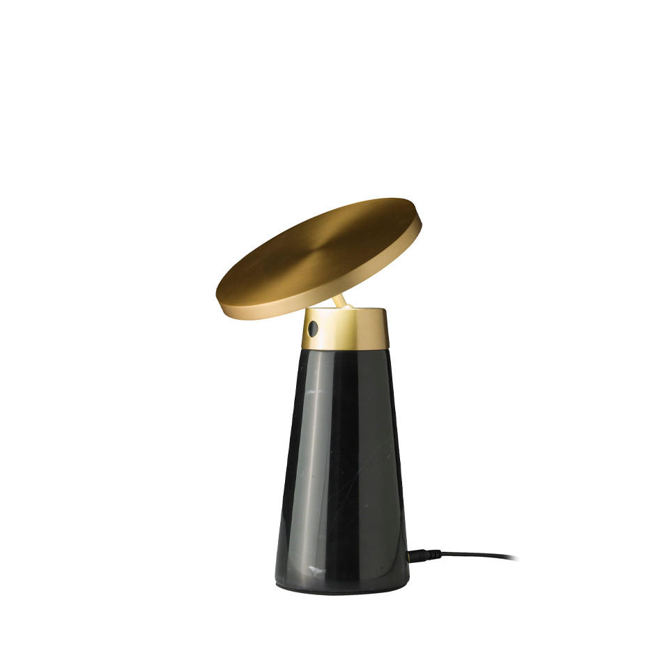 TISCHLAMPE Stahl Schwarz , Gold - Goldfarben/Schwarz, Metall (16/16/26cm) - ANGEL CERDA