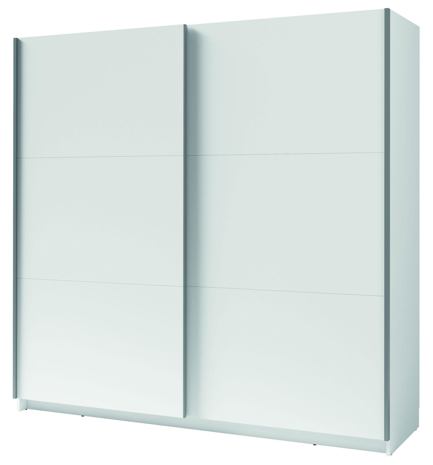 Feldmann-Wohnen Schwebetürenschrank Weiß 201x207x62 cm