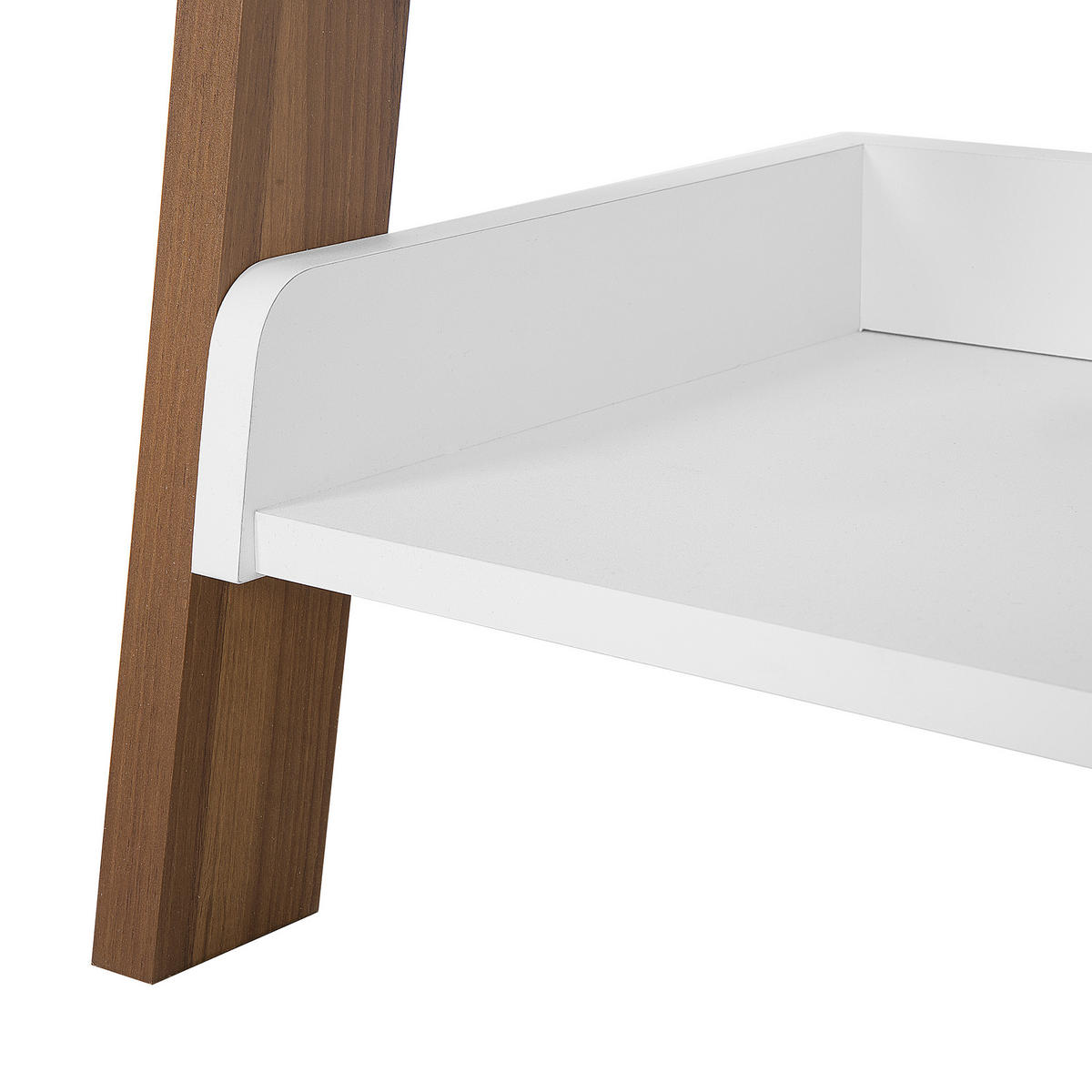 BÜCHERREGAL 5 Fächer Mobile Trio - Weiß, Holzwerkstoff (65/164/32cm) - Beliani