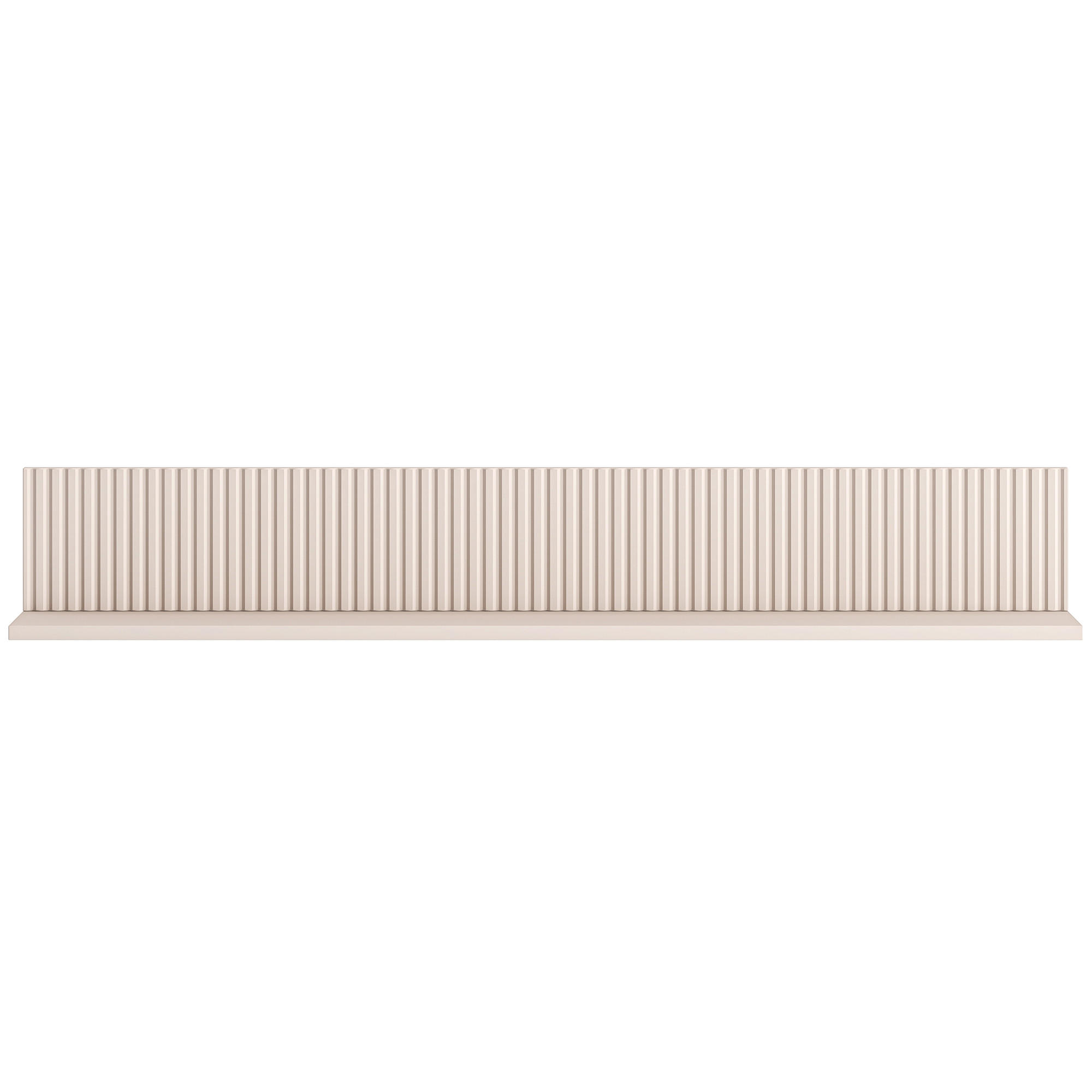 WANDREGAL NALIA, Hängeregal, Creme - Creme, Holzwerkstoff/Metall (120/18/20cm) - KONSIMO®