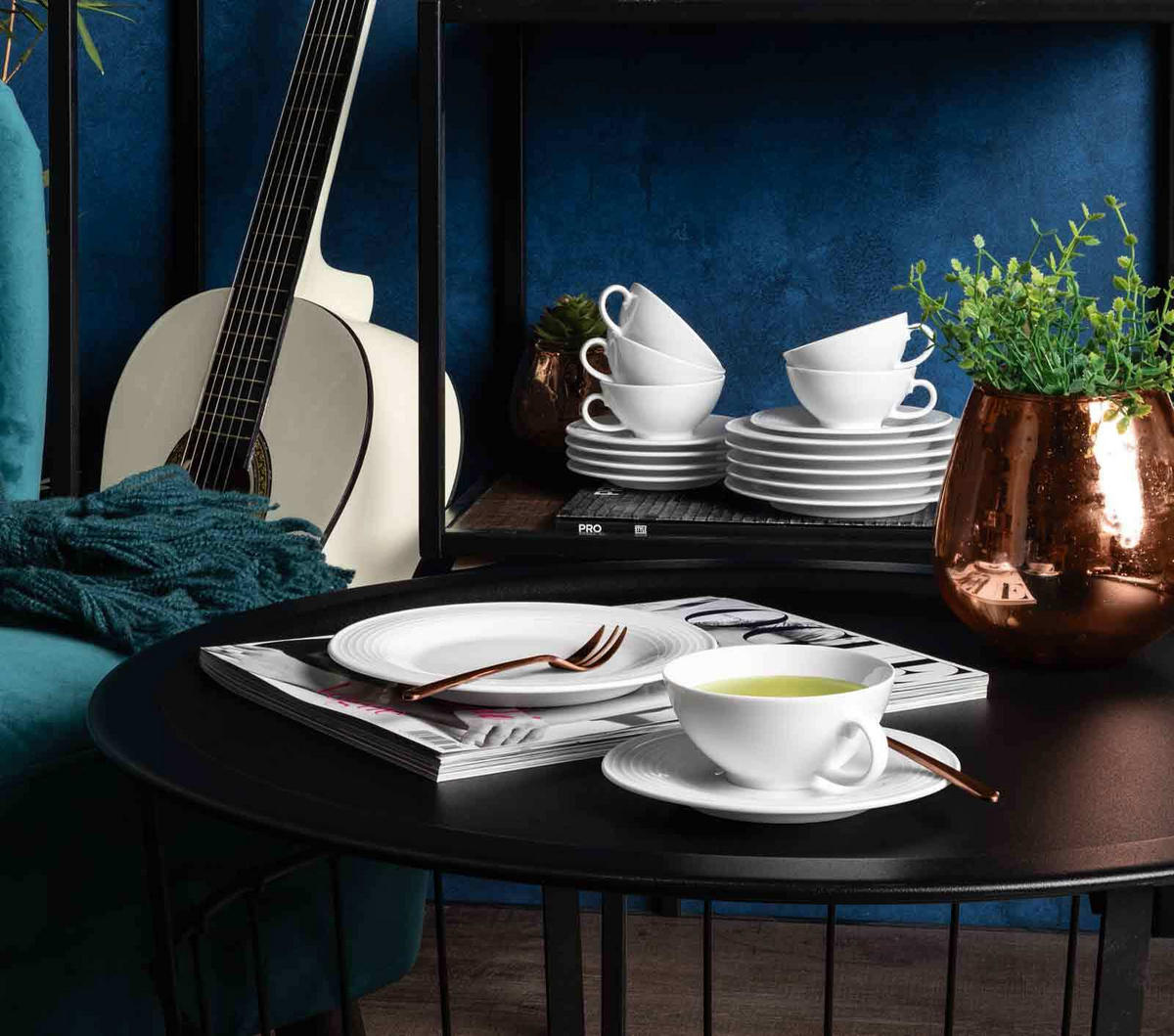 TEESERVICE Beat Color Glaze weiß 18er Set - Weiß, Keramik (1/1/1cm) - Seltmann Weiden