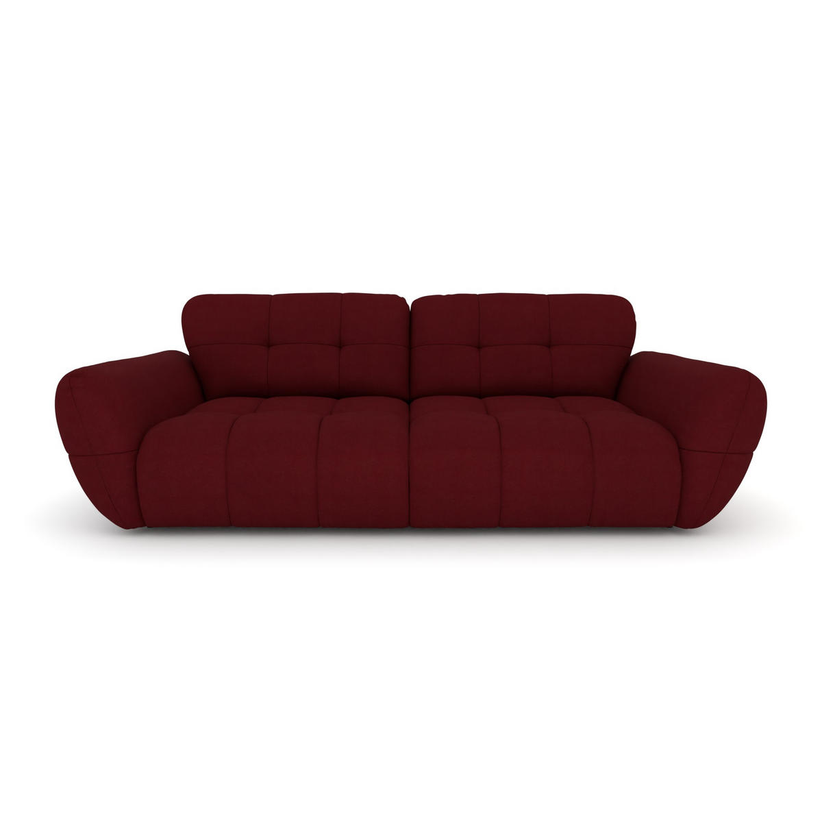 BIGSOFA Vannes Chenille Rot 272/134/68 cm - Bordeaux, Kunststoff/Textil (272/68/134cm) - foamnova