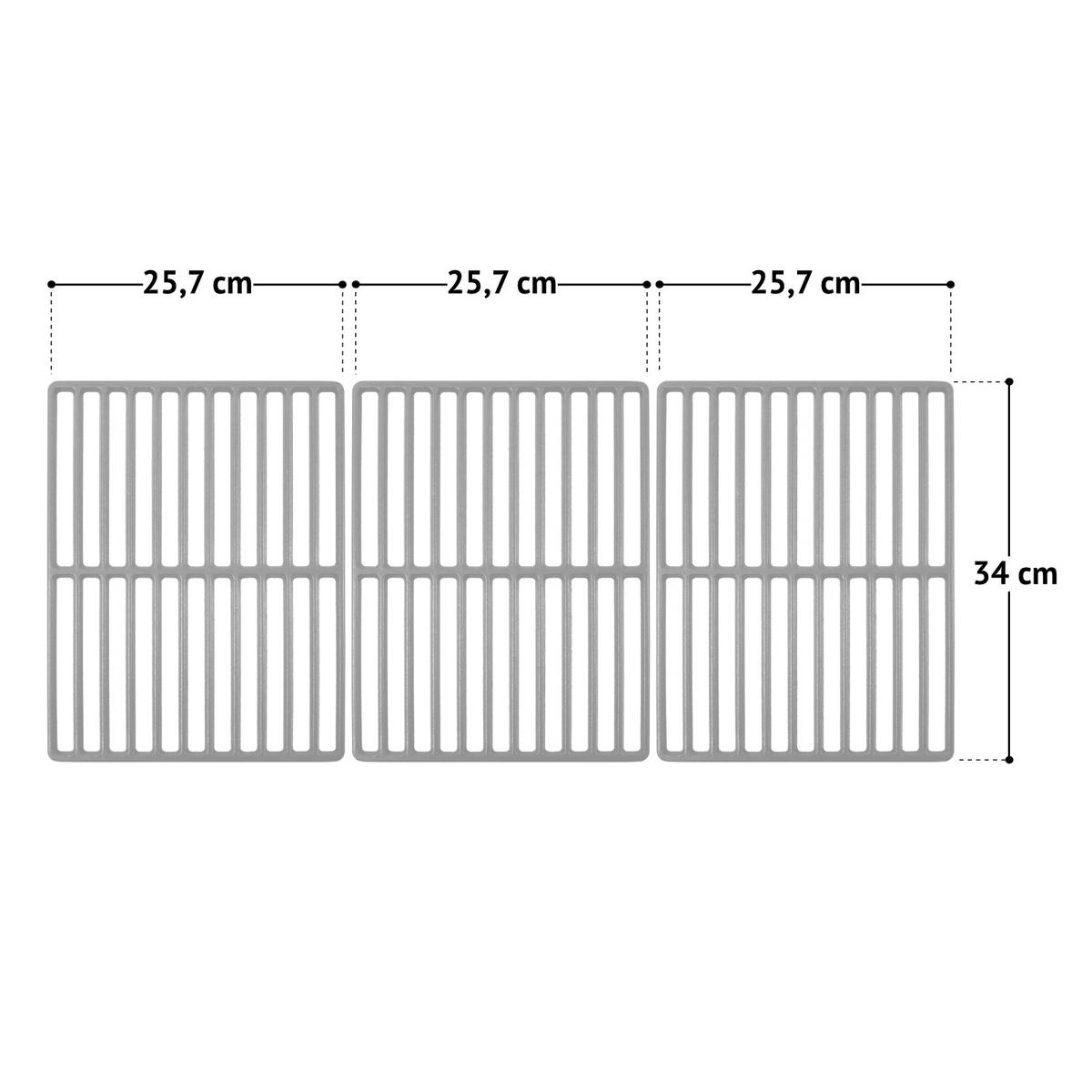 GRILLROST BRANDO 6+1 Gusseisen - Schwarz, Metall (77/34cm) - TAINO