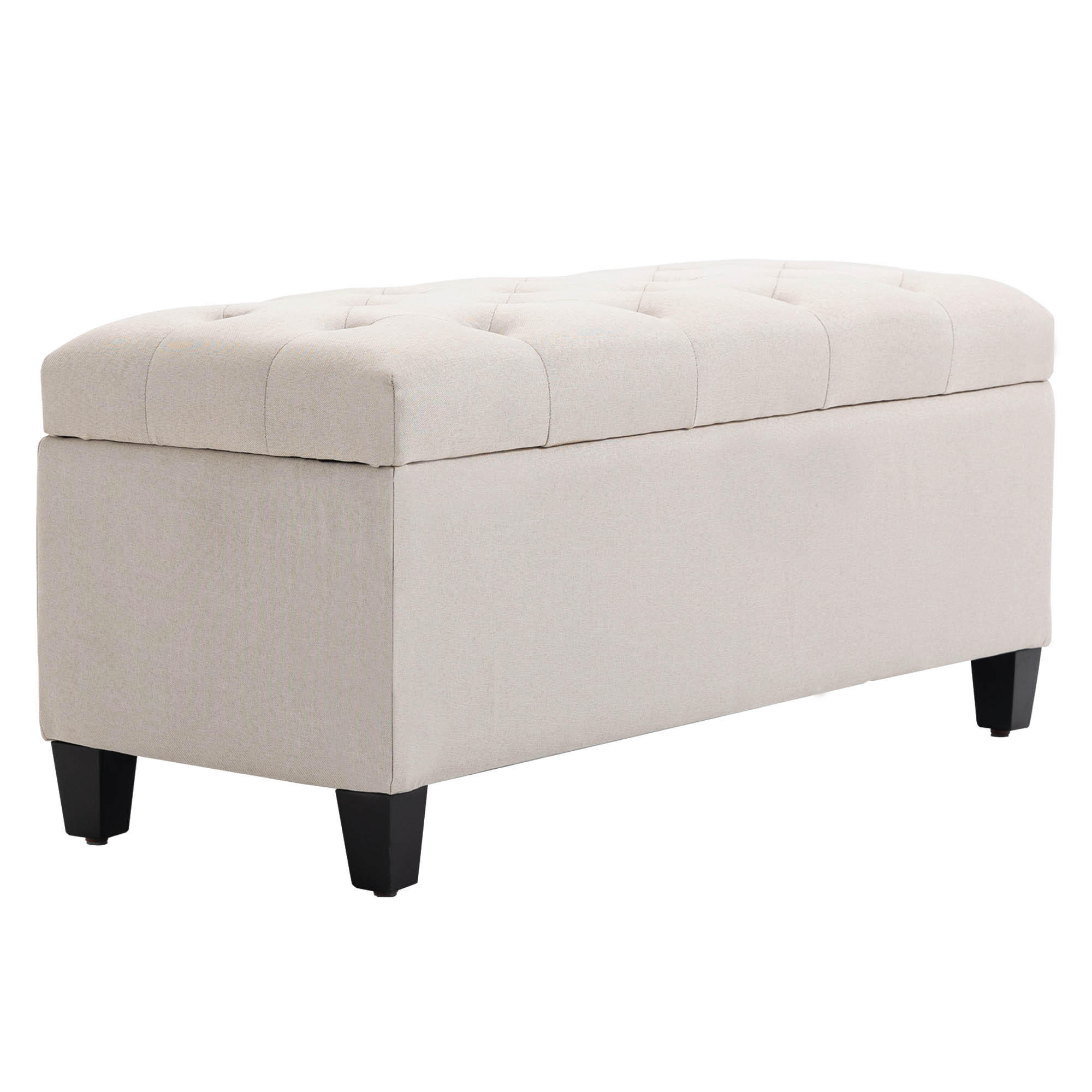 SITZBANK, Polsterbank, Cremeweiß - Creme, Kunststoff (40/44/100cm) - HOMCOM