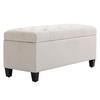 SITZBANK, Polsterbank, Cremeweiß - Creme, Kunststoff (40/44/100cm) - HOMCOM