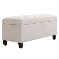 SITZBANK, Polsterbank, Cremeweiß - Creme, Kunststoff (40/44/100cm) - HOMCOM
