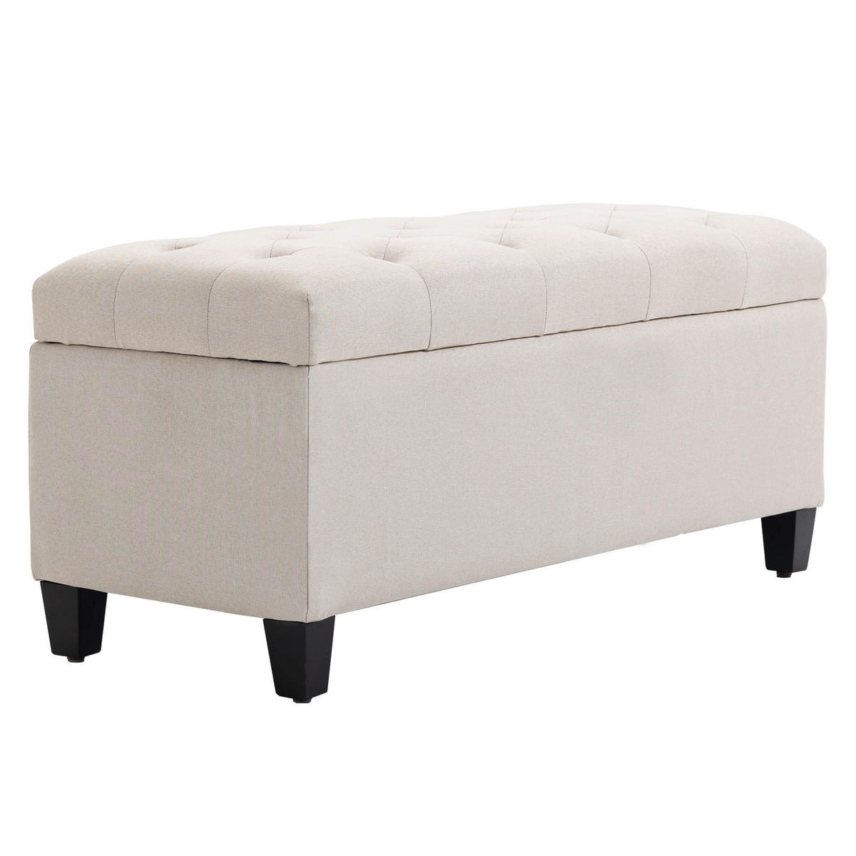 SITZBANK, Polsterbank, Cremeweiß - Creme, Kunststoff (40/44/100cm) - HOMCOM