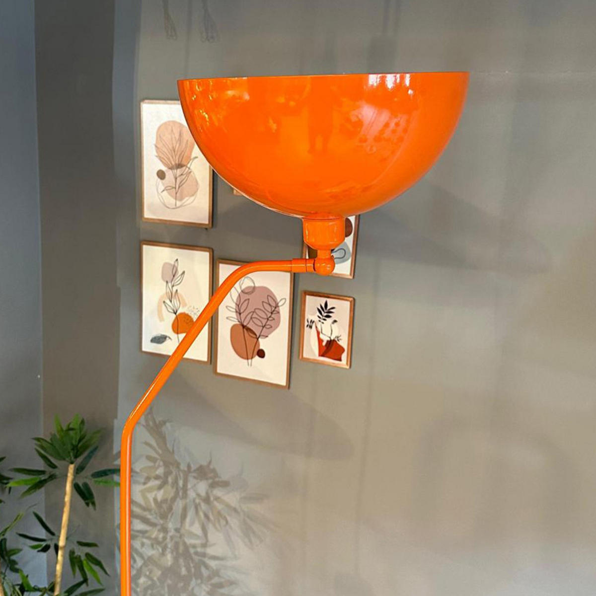 STEHLAMPE Helvik - Orange, Metall (37/37/170cm) - Bamyum