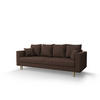 SOFA KRISTI mit Schlaffunktion COSMIC 800 Sofa mit Stauraum - Dunkelbraun, Textil (90/87/230cm) - Bedante