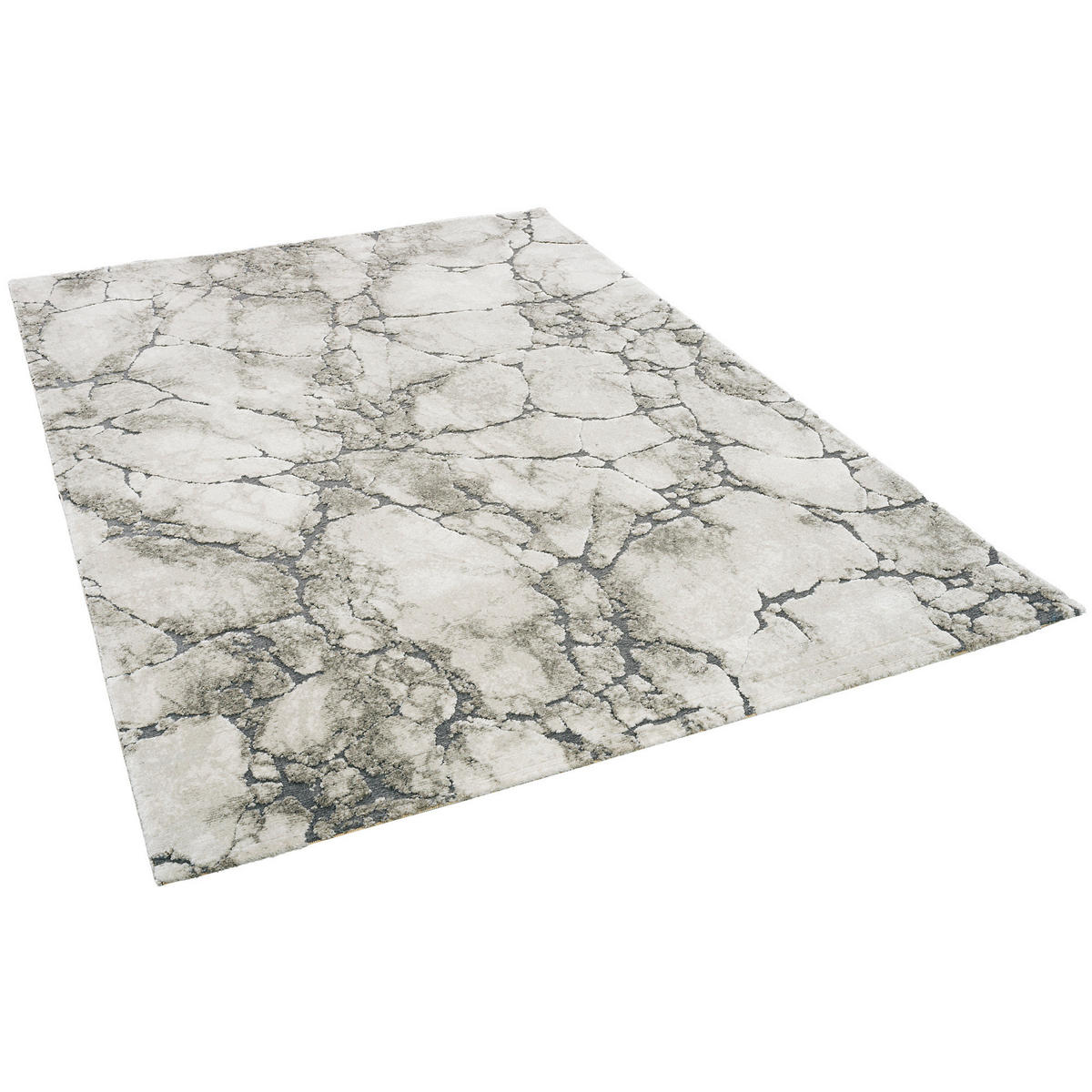 VENEZIA LUXUS DESIGNER TEPPICH MARMOR OPITK - Grau, Textil (120/170cm) - Pergamon