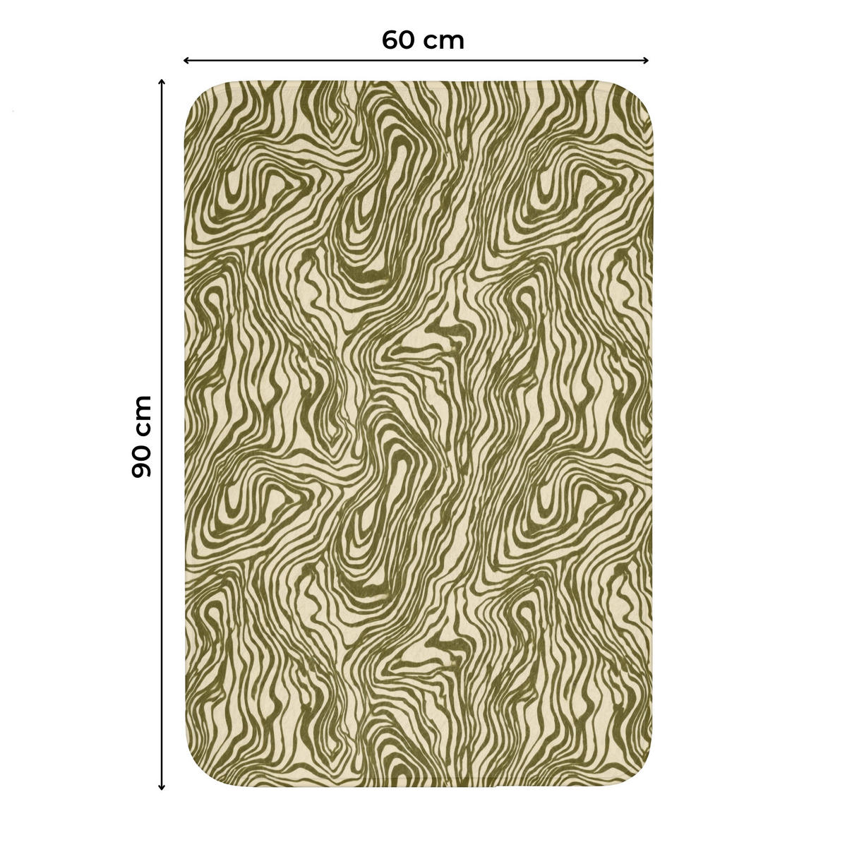 WC PŘEDLOŽKA Abstraktní - Mramor - Zelený 60x90 cm - tmavě zelená, textil/plast (60/1cm) - OnlyWow
