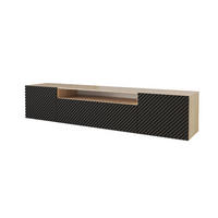 LOWBOARD ZENO-W 200x40x41 cm - Artisan / Schwarz - Schwarz, Holzwerkstoff (200/40/41cm) - ALTDECOR
