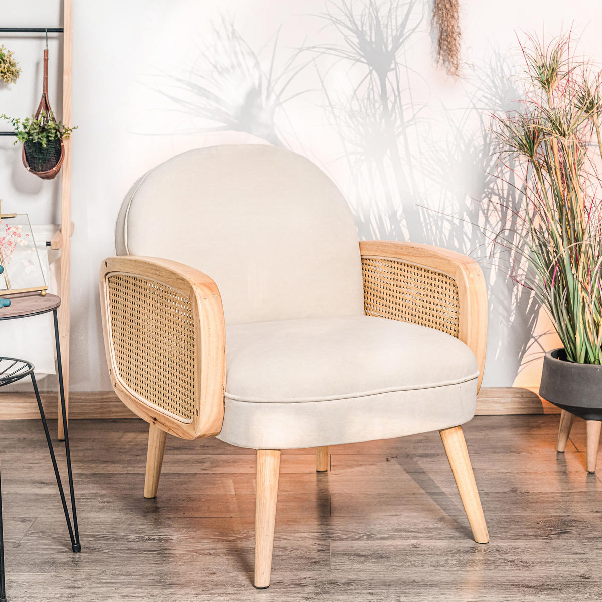 SESSEL Holz Beige - Beige, Holz (60/76/64cm) - Nordlys