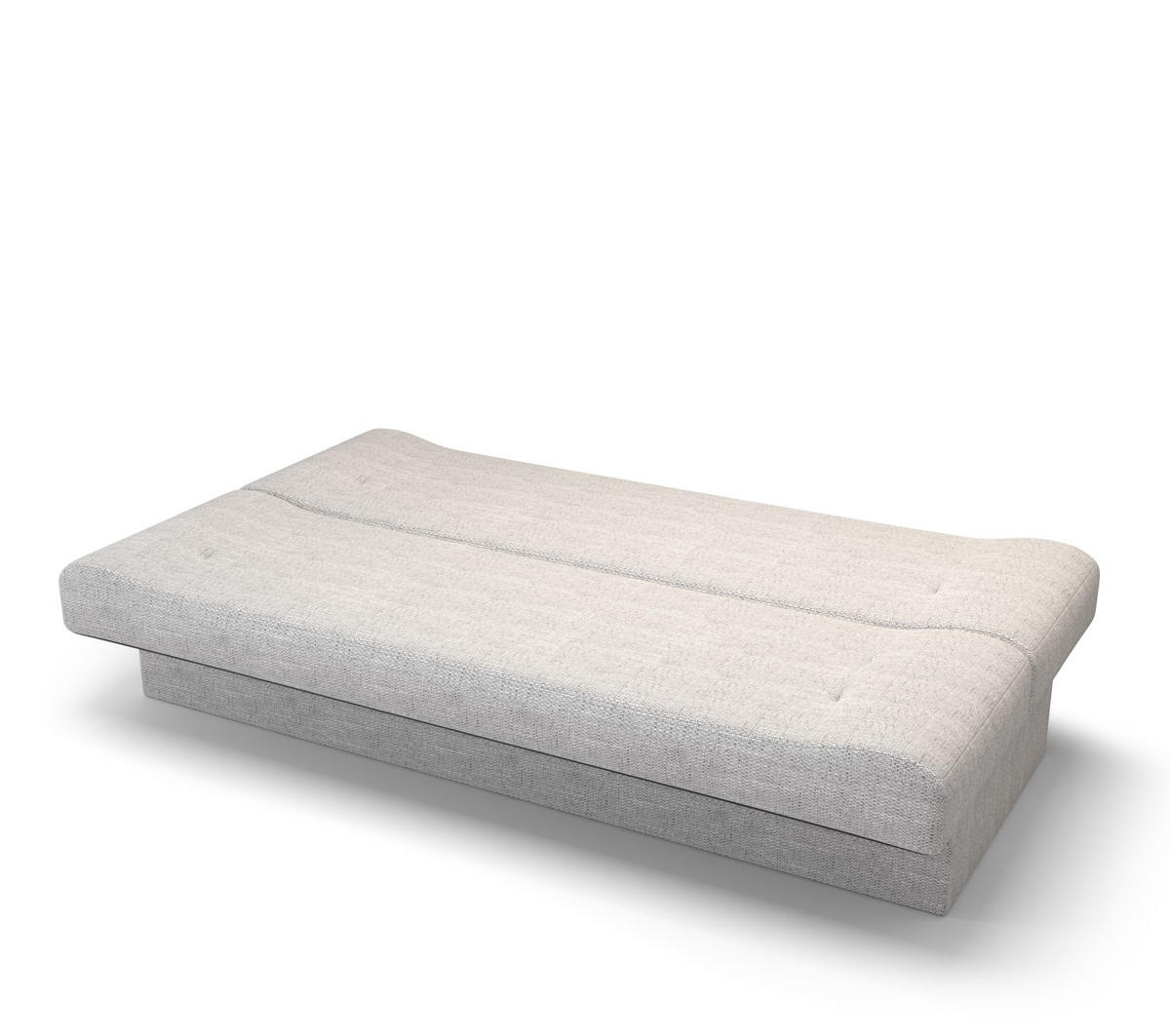 SOFA LAWA mit Schlaffunktion KORNET 18 mit Stauraum - Hellgrau, Textil (192/93/80cm) - Bedante