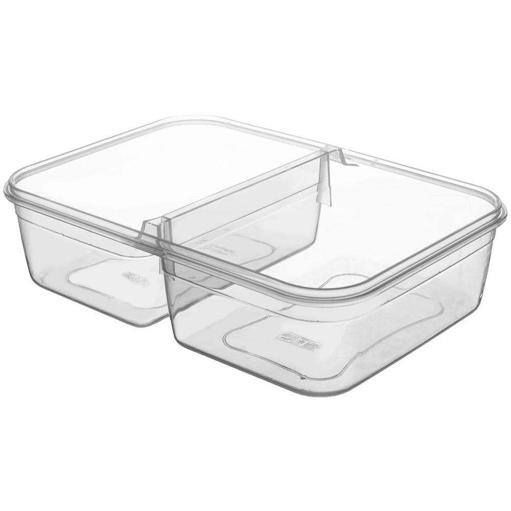 LUNCHBOX Unterteilt 2 Fächer 2 l Transparent - Transparent, Kunststoff (18/7/25.5cm) - Orion 