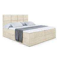 BOXBETT mit Matratze H4 und Lattenrost - NOVA - 120x200 - H4 - Beige - Beige, Holzwerkstoff (120/200cm) - ALTDECOR