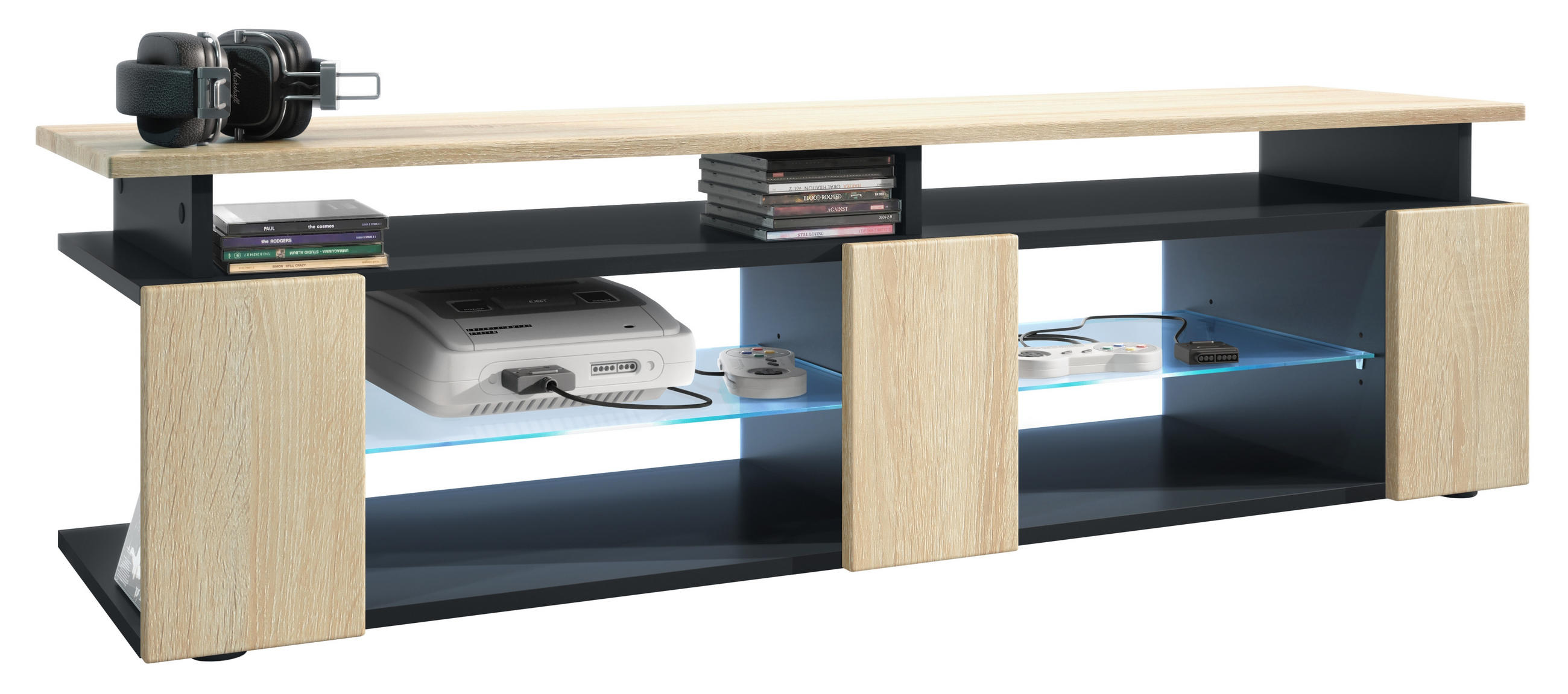 Vladon Lowboard Eiche San Remo 138.5x39x39 cm