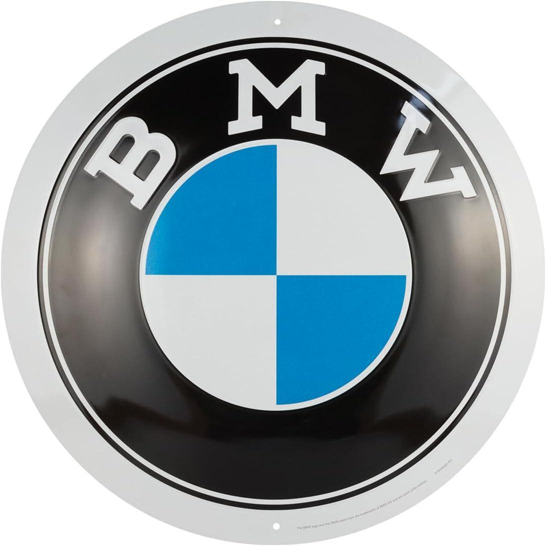 BLECHSCHILD 35 cm Rund BMW Logo - Multicolor, Metall (35/35/0.2cm) - Nostalgic-Art
