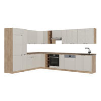 ECKKÜCHE Fame-Line, GrauBeige/Goldkraft Eiche, 347 x 257 cm, AP Eiche - Greige/Eichefarben, Holzwerkstoff (347/206.8/60cm) - Vicco