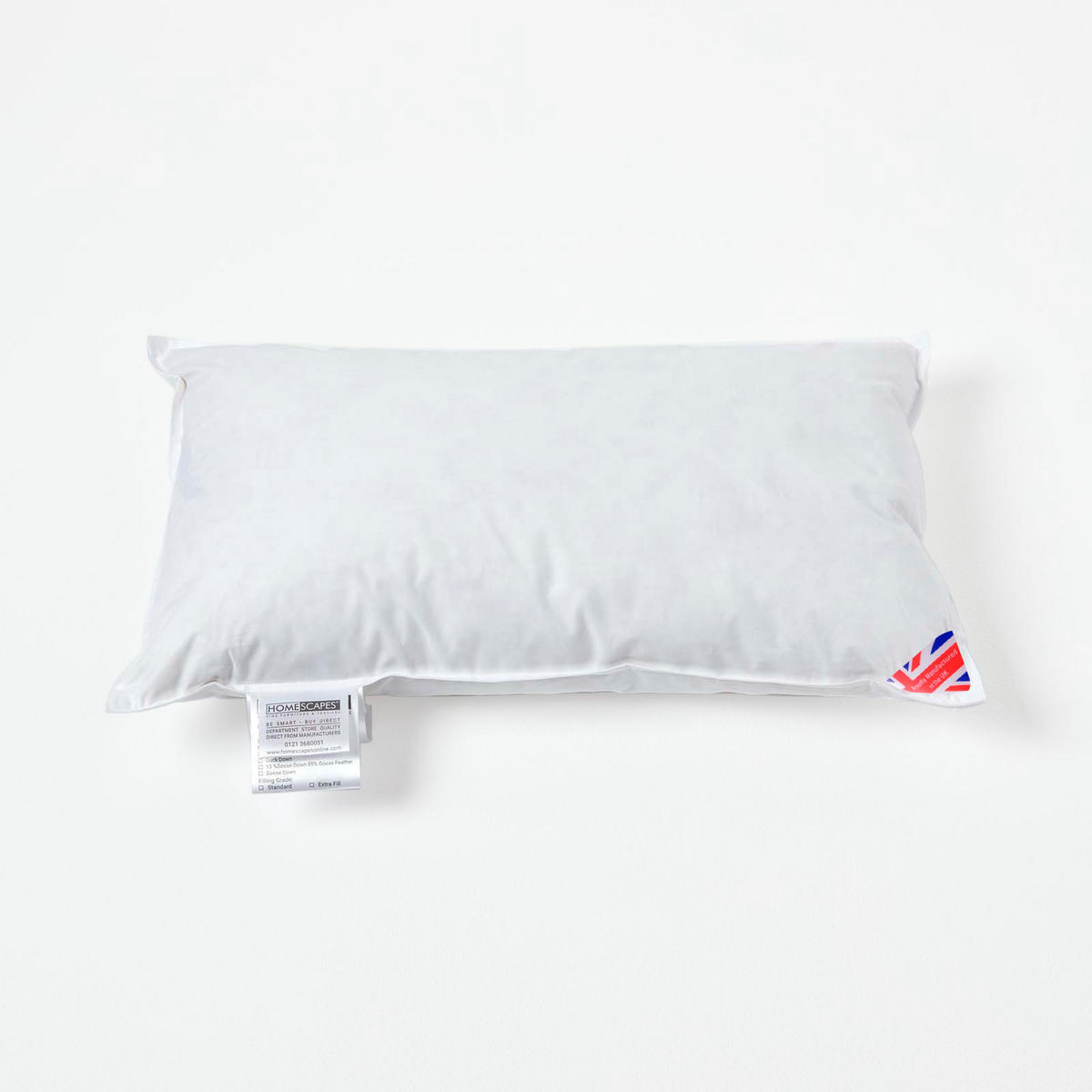 FÜLLKISSEN 35/50 cm – Enten-Daunen - Weiß, Textil (35/50cm) - Homescapes