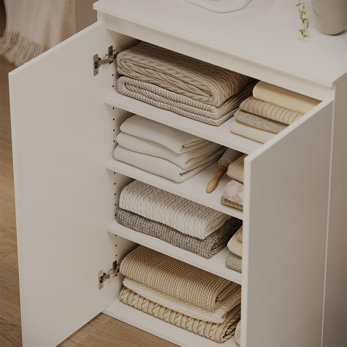 KOMODA S VRATIMA Claus Bijela 74 x 99.6 cm s 2 vrata - bijela, drvni materijal (74/99.6/40cm) - Vicco