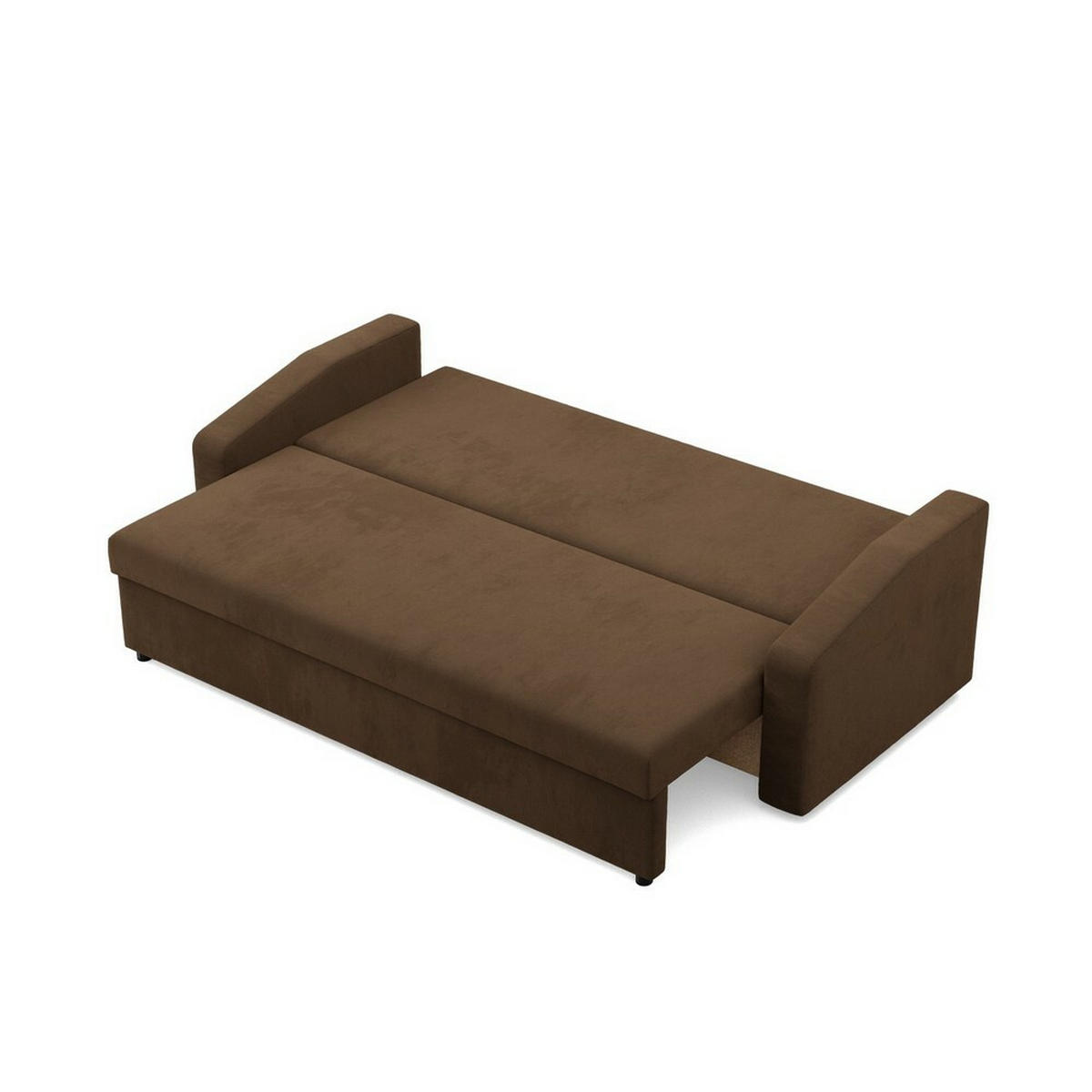 SOFA Neo mit abgeschrägter Armlehnen braun - Braun, Textil (220/85/92cm) - SIMKAM Furniture
