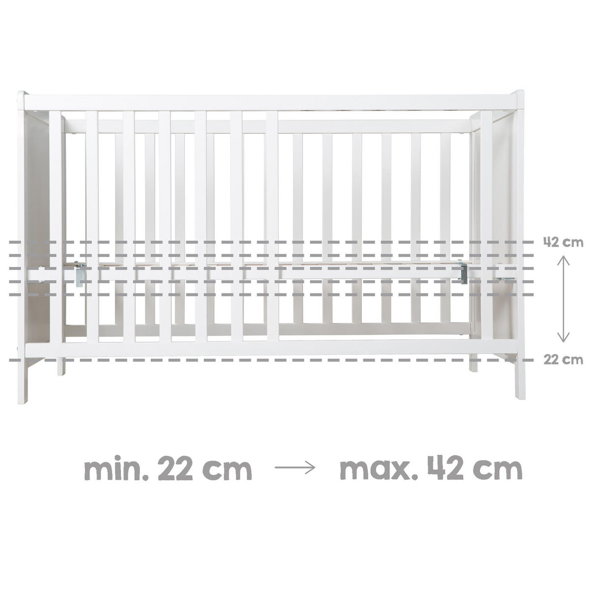 KINDERZIMMERSET 3-tlg roba Style grau - Weiß, Holzwerkstoff (66/76/123cm) - Roba