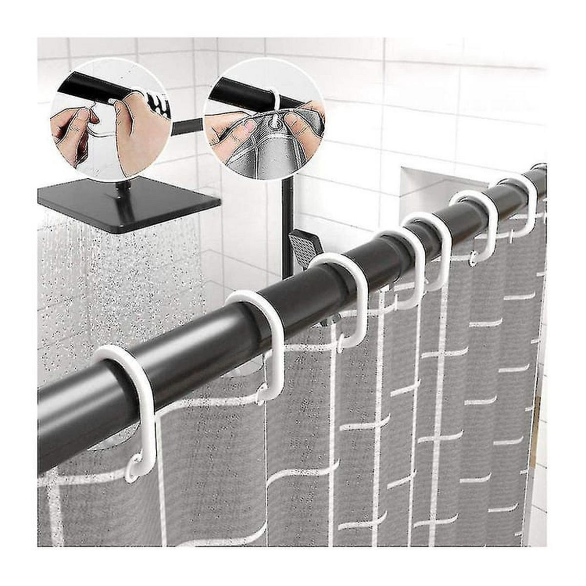 DUSCHVORHANG schimmelresistent waschbar langlebig Badezimmer - Grau, Kunststoff (180/180cm) - MCBOSON