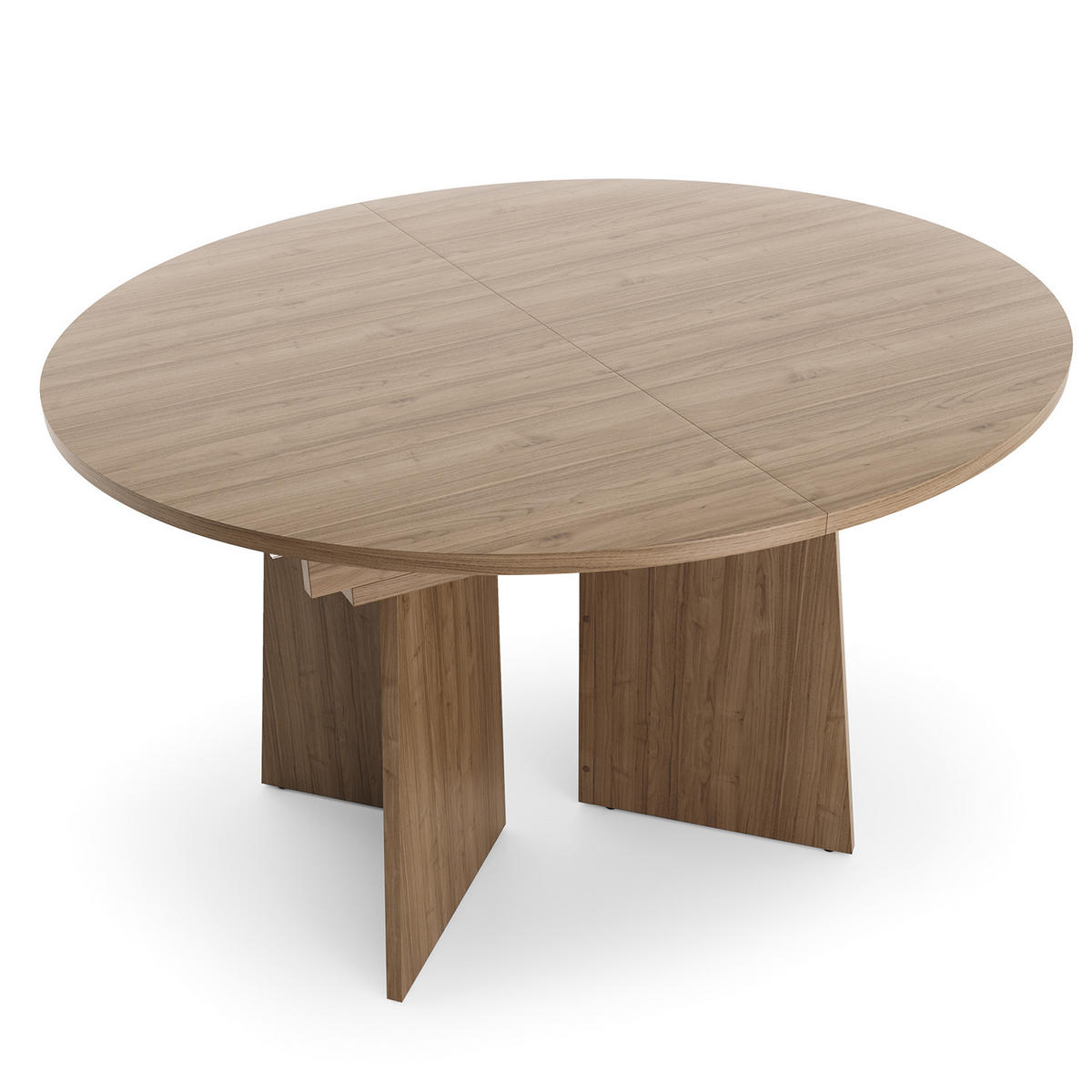 ESSTISCH Aurora 120–160 cm ausziehbar für Esszimmer, Nussbaum - Nussbaumfarben, Holzwerkstoff (120/120/76cm) - Beautysofa