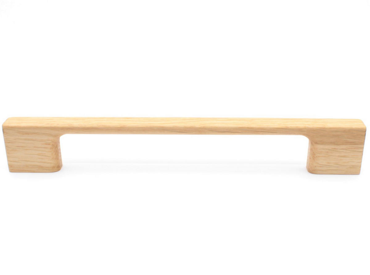 MÖBELGRIFF BA 128mm, Schrankgriff Eiche massiv, Holzgriff Küche - Naturfarben, Holz (1.1/2.8/15.4cm)