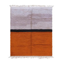 BERBERTEPPICH mit Linienmuster 220x 269 cm - Orange, Naturmaterialien (220/269cm) - AFK Living