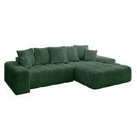 ECKSOFA Ottomane Rechts ENSI-L - 267x164x88 cm Grün - Grün, Holzwerkstoff/Kunststoff (164/267cm) - ALTDECOR