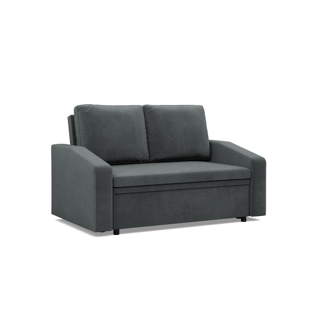 SOFA 2-SITZER MIT SCHLAFFUNKTION NEO, Dunkelgrau - Dunkelgrau, Textil (148/90/87cm)