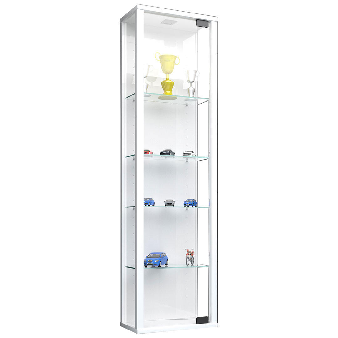 VITRINENSCHRANK Weiß - Weiß, Holzwerkstoff (33/113/18cm) - ebuy24