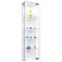 VITRINENSCHRANK Weiß - Weiß, Holzwerkstoff (33/113/18cm) - ebuy24