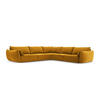 WENDBARES-ECKSOFA Kaelle aus Samt gelb 7 Sitzplätze - Gelb, Textil (286/286cm) - Micadoni