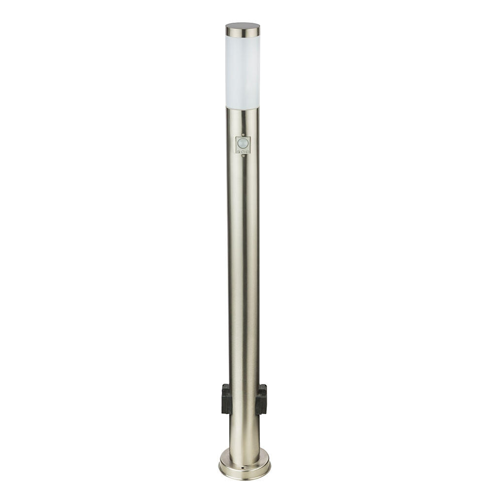 LED STEHLEUCHTE Edelstahl Silber - Silberfarben, Metall (7.6/7.6/110cm) - Globo Lighting